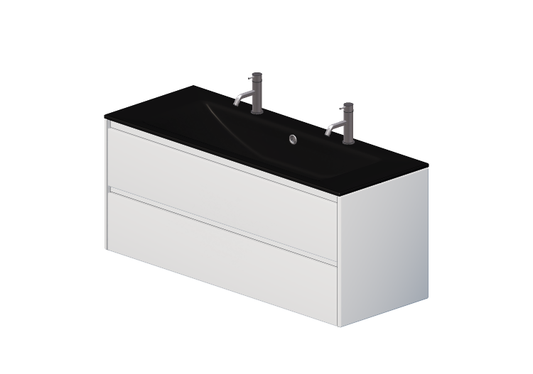 3D Furniture - Wash basin with cabinet and twin taps -... 3D Furniture - Wash basin with cabinet and twin taps -...