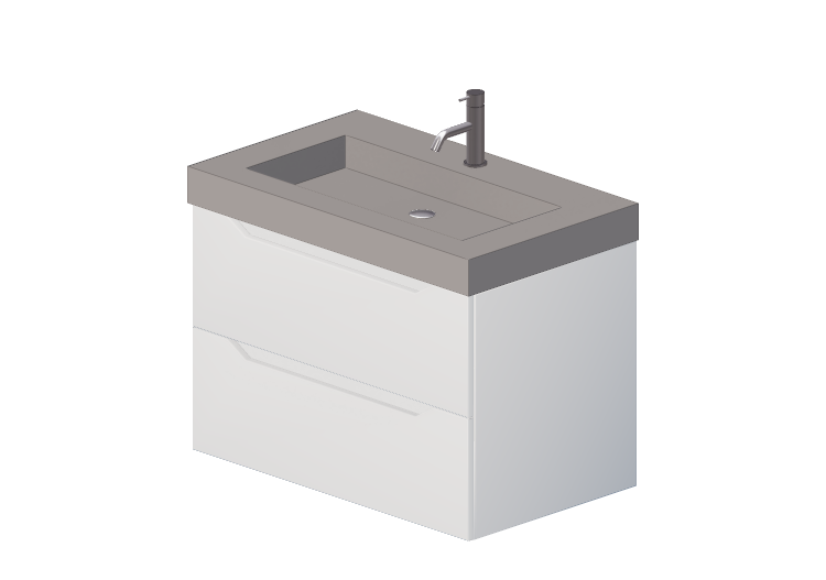 3D Möbel - Waschbecken mit Unterschrank und Wasserhahn -... 3D Möbel - Waschbecken mit Unterschrank und Wasserhahn -...