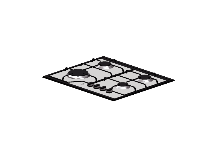 Electrodomésticos 3D - Placa de cocina a gas - Electrolux -... Electrodomésticos 3D - Placa de cocina a gas - Electrolux -...