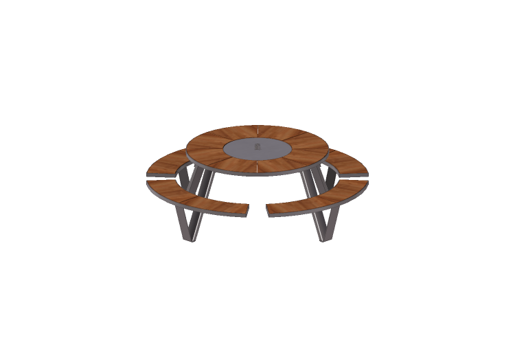 Tavoli 3D - Tavolo da esterno circolare – Extremis -... Tavoli 3D - Tavolo da esterno circolare – Extremis -...