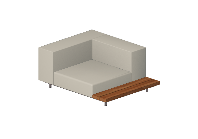 Cadeira 3D - Sofá com mesa lado esquerdo - Extremis -... Cadeira 3D - Sofá com mesa lado esquerdo - Extremis -...