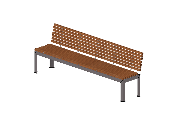 Panche 3D - Panca da giardino con schienale – Extremis -... Panche 3D - Panca da giardino con schienale – Extremis -...