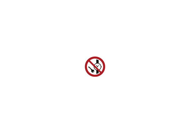 Signs - Forbidden to enter watches and other metal objects...