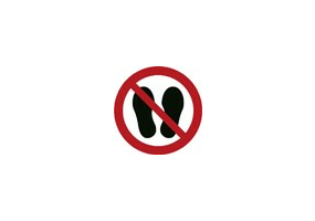 标志 - 可能不能进入此区域或在此区域停留