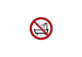 Signaux - Ne pas utiliser dans la baignoire