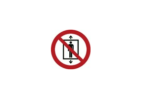 Signs - People forbidden to use this lift