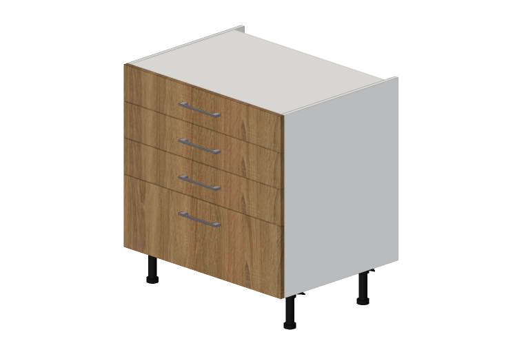 Mobili 3D - Cassettiera base in legno laccato - Finsa -... Mobili 3D - Cassettiera base in legno laccato - Finsa -...