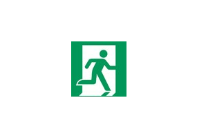 Signs - Emergency exit to the right