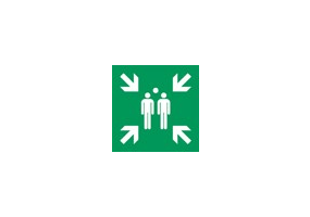 Zeichen - Sammelplatz und Evakuierung