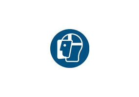 Zeichen - Gesichtsschutz benutzen