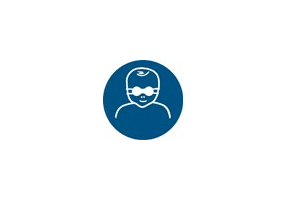 标志 - 请用不透明玻璃保护儿童
