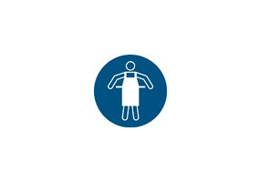 Señales - Es obligatorio usar delantal de proteción