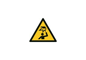 Zeichen - Warnung vor Hindernissen im Kopfbereich