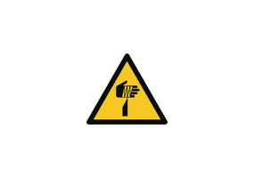 Zeichen - Warnung vor spitzen Gegenstand