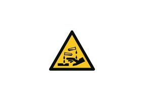 Zeichen - Warnung vor ätzenden Stoffen