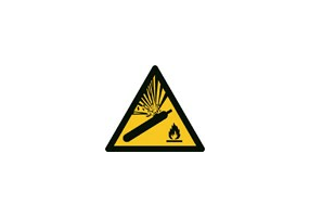 Zeichen - Warnung vor Gasflaschen