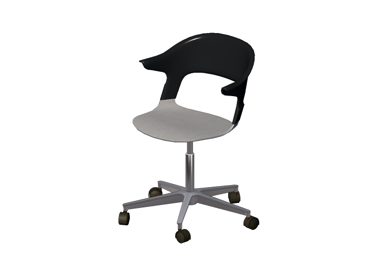 3D Chairs - Chair with fabric seat - Fritz Hansen - Pair -... 3D Chairs - Chair with fabric seat - Fritz Hansen - Pair -...