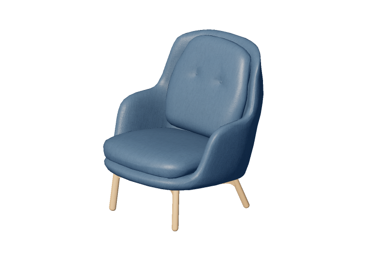 Fauteuil 3D - Fauteuil en tissu - Fritz Hansen - Fri - JH5... Fauteuil 3D - Fauteuil en tissu - Fritz Hansen - Fri - JH5...