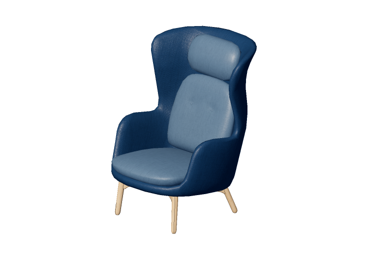 Poltronas 3D - Poltrona com assento em tecido - Fritz... Poltronas 3D - Poltrona com assento em tecido - Fritz...