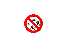 Signs - Do not pass - suspended loads
