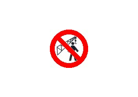 Sinalização - Cuidado com a grua