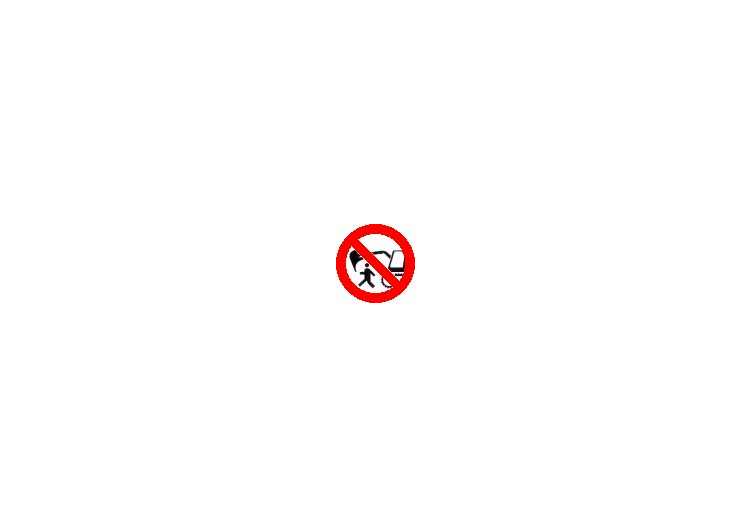 Signs - Forbidden to pass presence of excavator - ACCA...