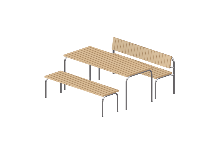 Panchine e Fioriere 3D - Tavolo e panche - Glänta - Strå -... Panchine e Fioriere 3D - Tavolo e panche - Glänta - Strå -...