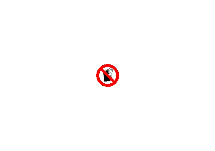 Zeichen - Benutzen von Handschuhen verboten - ACCA software