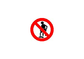 Zeichen - Lösungsmittel gießen verboten