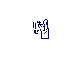 Zeichen - Vorwärts bewegen