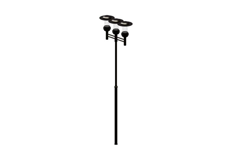 Réverbères routiers 3D - Réverbère avec trois lampes -... Réverbères routiers 3D - Réverbère avec trois lampes -...