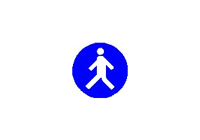 Zeichen - Fußgängerweg benutzen