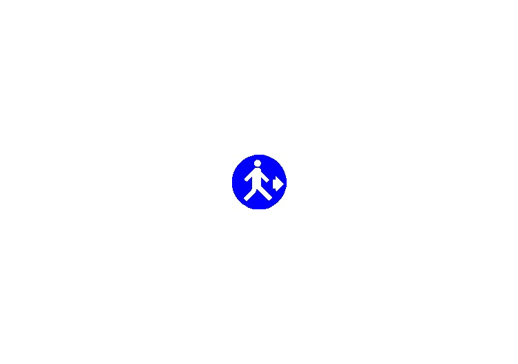 Zeichen - Fußgänger rechts - ACCA software