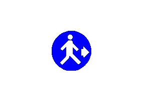 标志 - 行人靠右行走