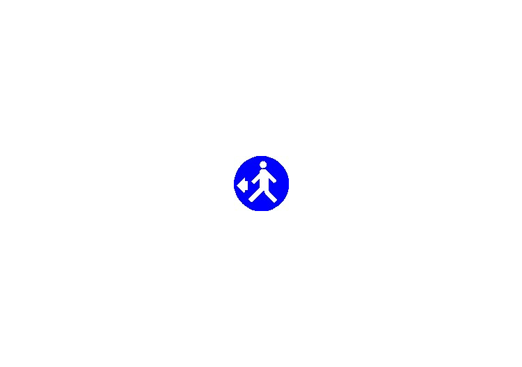 Zeichen - Fußgänger links - ACCA software