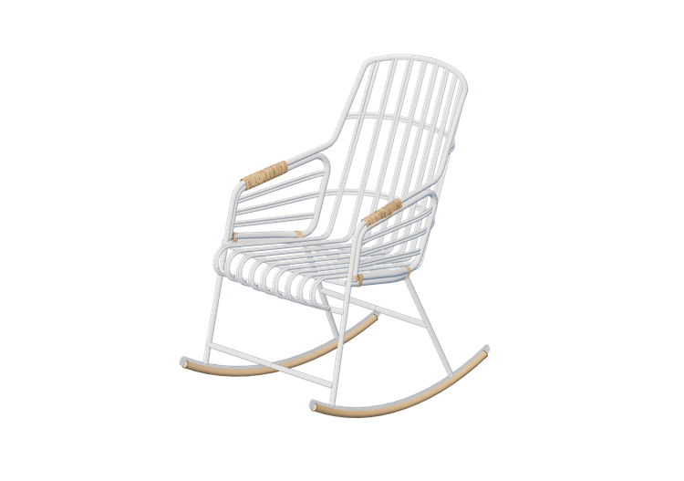 Sillas 3D - Silla mecedora de madera - Horm - Raphia - Horm Sillas 3D - Silla mecedora de madera - Horm - Raphia - Horm