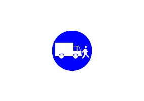 Zeichen - Fahrzeuge im Schritttempo fortbewegen