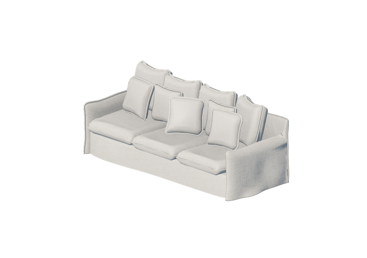 Chairs and Sofas 3D - Fabric lined sofa - Horm - Milos -... Chairs and Sofas 3D - Fabric lined sofa - Horm - Milos -...