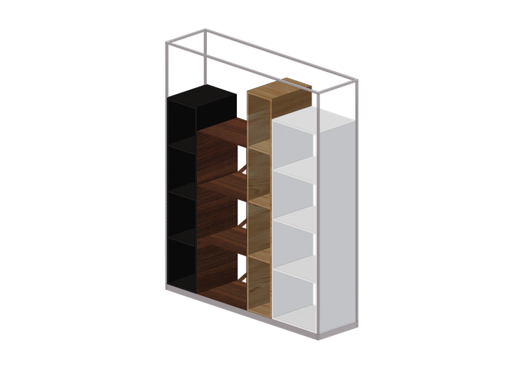 3D Bücherregal und Behälter - Modulares Bücherregal aus... 3D Bücherregal und Behälter - Modulares Bücherregal aus...