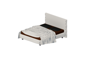 Camas 3D - Cama de casal - Horm - White