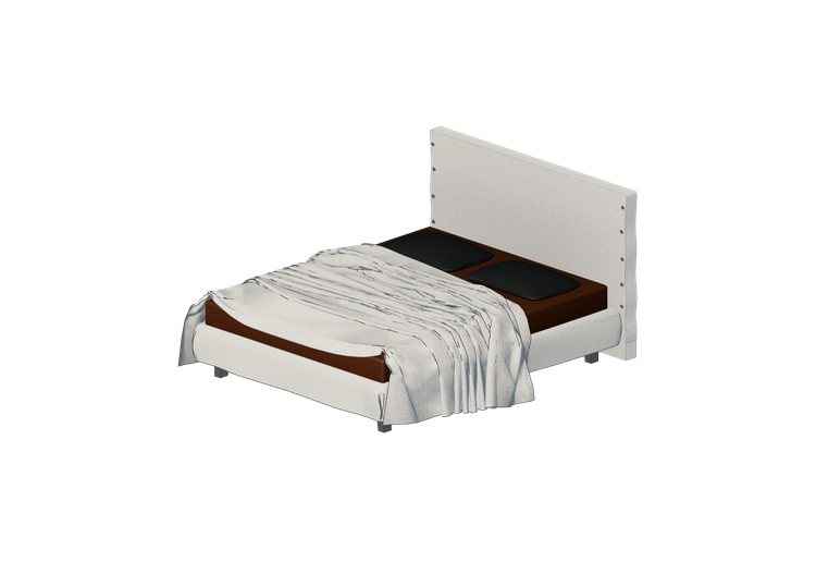 Camas 3D - Cama de casal - Horm - White - Horm Camas 3D - Cama de casal - Horm - White - Horm