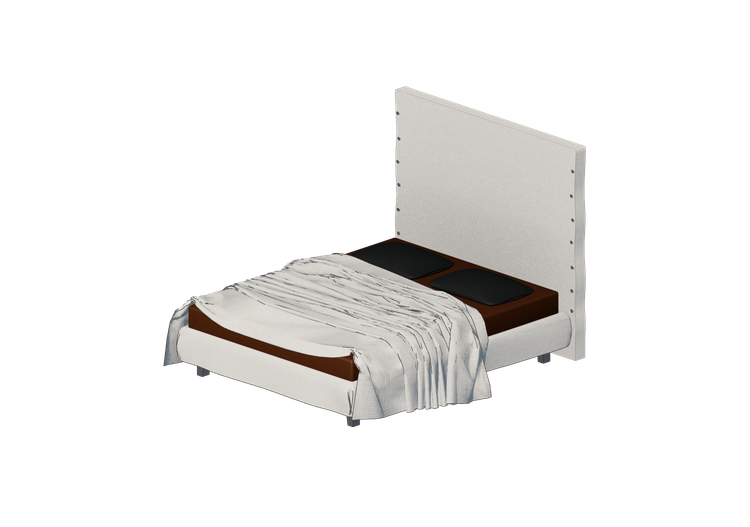 Lits 3D - Lit double - Horm - White High - Horm Lits 3D - Lit double - Horm - White High - Horm