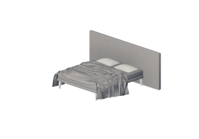 Beds and Side Cabinets 3D - Double bed - Horm - Ebridi Large