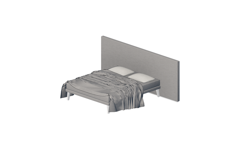 Beds and Side Cabinets 3D - Double bed - Horm - Ebridi... Beds and Side Cabinets 3D - Double bed - Horm - Ebridi...