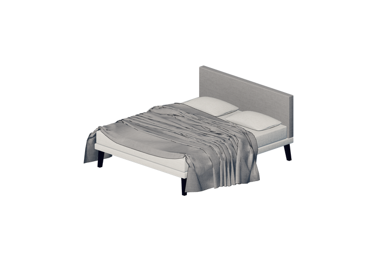 Camas y Mesitas de noche 3D - Cama matrimonial - Horm -... Camas y Mesitas de noche 3D - Cama matrimonial - Horm -...