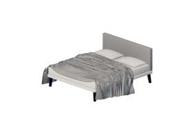 Beds and Side Cabinets 3D - Double Bed - Horm - Ebridi Tessile