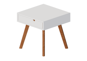Camas 3D - Mesa de cabeceira de madeira - Horm - Io e te