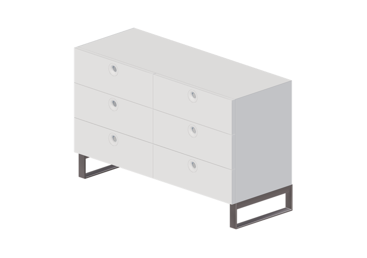 Armários 3D - Cômoda com seis gavetas - Horm - Anish Drawer... Armários 3D - Cômoda com seis gavetas - Horm - Anish Drawer...