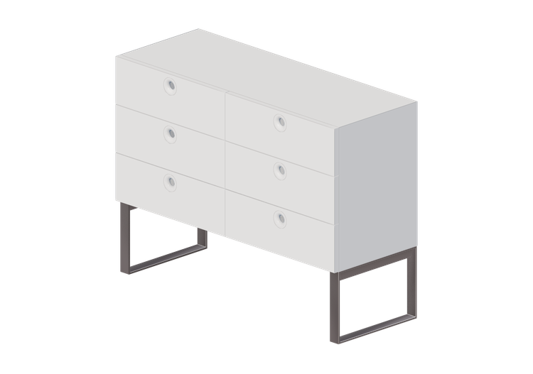 Wardrobes and Cabinets 3D - Six drawers cabinet - Horm -... Wardrobes and Cabinets 3D - Six drawers cabinet - Horm -...