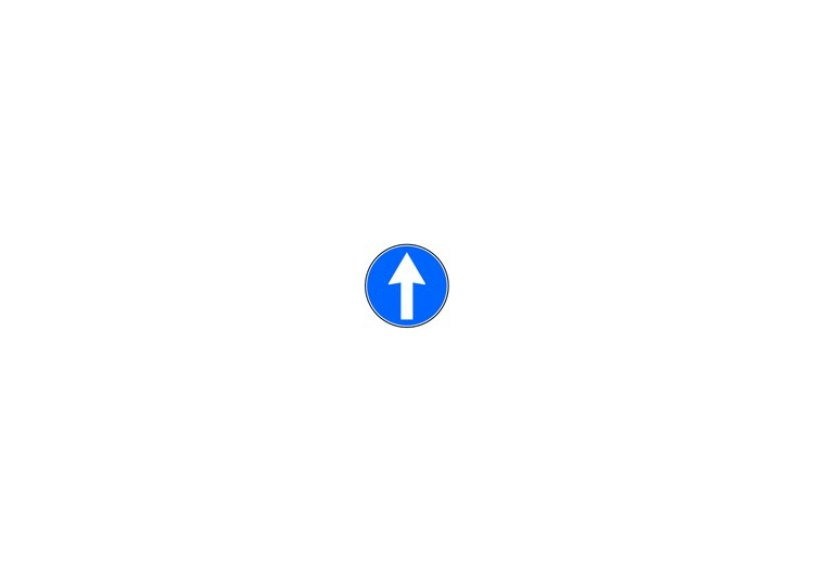 Signs - Mandatory direction right - ACCA software